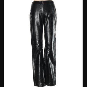 Vintage Black DKNY 100% Leather Pants EUC 4
